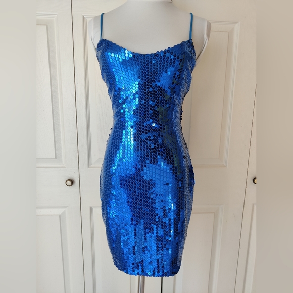 Vintage Blue Dress Women's size small good condition - Picture 4 of 11